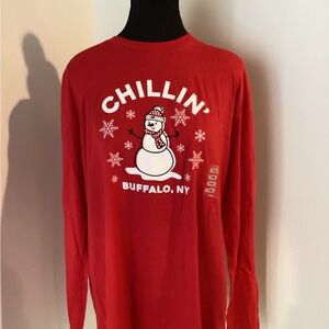 Next Level Apparel Red 'Buffalove' Long Sleeve Shirt